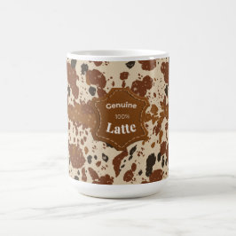 Echte 100% Latte Koeienhuid Patroon Mok | Neutraal