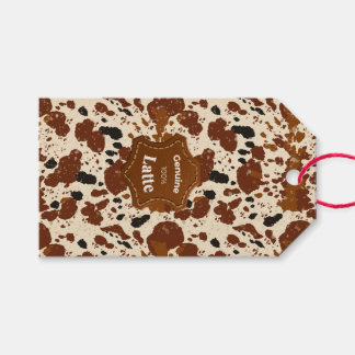 Echte 100% Latte Koeienhuid Patroon | Neutraal Cadeaulabel