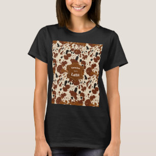 Echte 100% Latte Koeienhuid Patroon Neutraal T-shirt