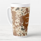 Echte 100% Latte-mok | Cowhide-koffie-esthetiek Latte Mok (Linkerhoek)