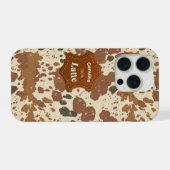 Echte 100% Latte-mok | Koeienhuid koffie-esthetiek iPhone Hoesje (Achterkant horizontaal)