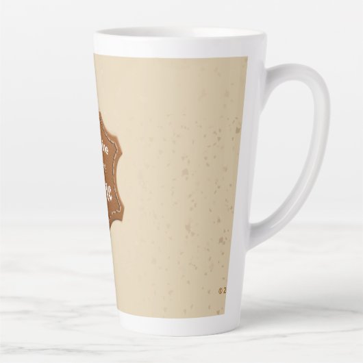 Echte 100% Latte Neutrale Patroon Mok (Rechts)