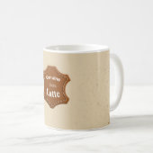 Echte 100% Latte Neutrale Patroon Mok (Voorkant rechts)