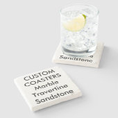 Echte 4-inch Onderzetters voor onbewerkte steen (k (Zijkant)