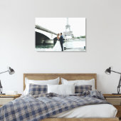 Echte aangepaste bruiloft foto canvas afdruk (Insitu (Slaapkamer))