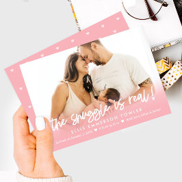 Echte aankondiging van geboorte van Baby in 'Singl