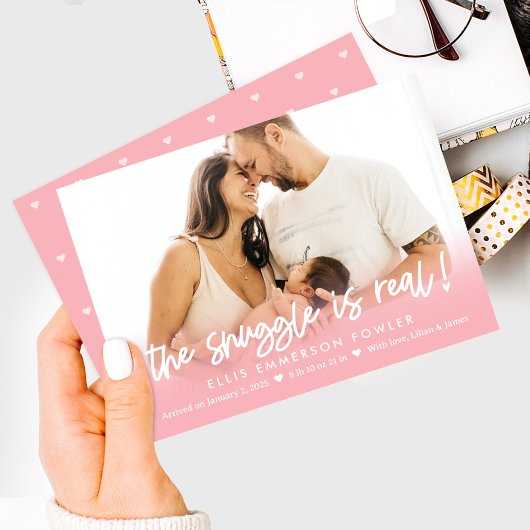 Echte aankondiging van geboorte van Baby in 'Singl