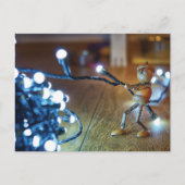 Echte acorn met kerstlichtketens - Kerstmis Briefkaart (Voorkant)