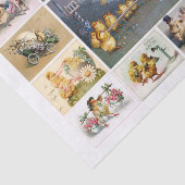 Echte (AI)  paaskuikens Ephemera Tissuepapier (Detail)