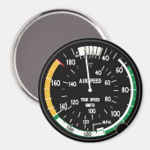 Echte Airspeed Indicator voor Nerd Geeks Magneet (Voorkant / Achterkant)