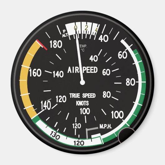 Echte Airspeed Indicator voor Nerd Geeks Magneet (Voorkant)