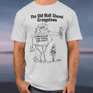 Echte Ale of Micro Pub Grappige Cartoon Dronken T-shirt