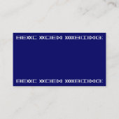 Echte Alien Writing - Donkerblauw Visitekaartje (Achterkant)