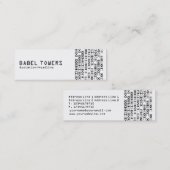 Echte Alien Writing Mini Visitekaartje (Voorkant / Achterkant)