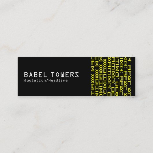 Echte Alien Writing Mini Visitekaartje (Voorkant)