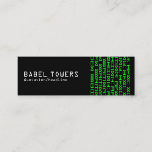 Echte Alien Writing Mini Visitekaartje