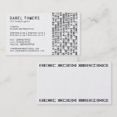 Echte Alien Writing Visitekaartje (Voorkant / Achterkant)