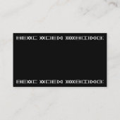 Echte Alien Writing Visitekaartje (Achterkant)