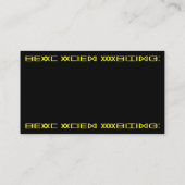 Echte Alien Writing Visitekaartje (Achterkant)