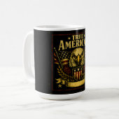 Echte Amerikaan – Trots Patriot Pride Moedig Koffiemok (Voorkant links)