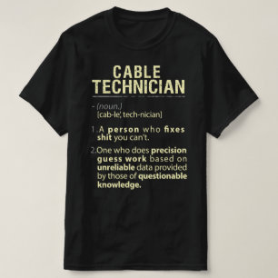 Echte Amerikaanse definitie van kabeltechnicus T-shirt