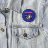 Echte Amerikaanse Held Patriottisme Moed Design Ronde Button 5,7 Cm (In situ)