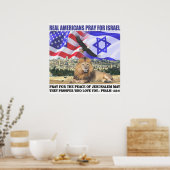 Echte Amerikanen bidden voor Israël Poster (Keuken)