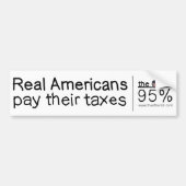 Echte Amerikanen Bumpersticker (Voorkant)