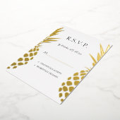 echte ananas van folie trouw-RSVP  Uitnodiging (Gedraaid)