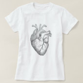 Echte anatomische menselijke harttekening t-shirt (Design voorkant)