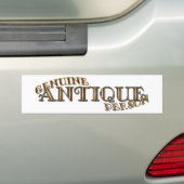 Echte Antiek persoon Bumpersticker (Op auto)