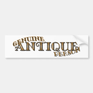 Echte Antiek persoon Bumpersticker