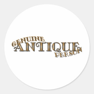 Echte Antiek persoon Ronde Sticker