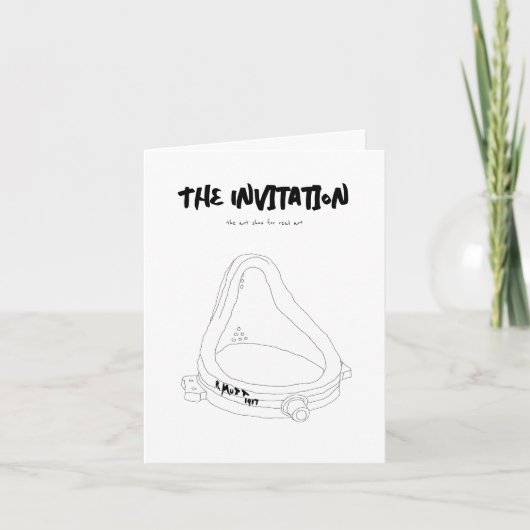 Echte Art Duchamp's Fountain Satire Joke Kaart (Voorkant)