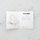 Echte Art Duchamp's Fountain Satire Joke Kaart (Binnen)