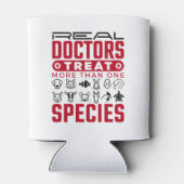 Echte artsen behandelen meer dan één diersoort blikjeskoeler (Achterkant)