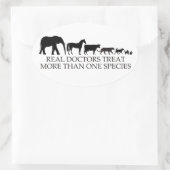 Echte artsen (dierenartsen) behandelen meer dan éé ovale sticker (Tas)