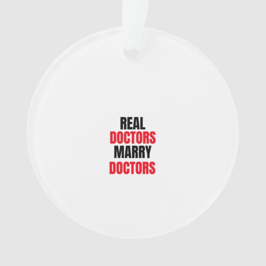 echte artsen trouwen artsen ornament (voorkant)