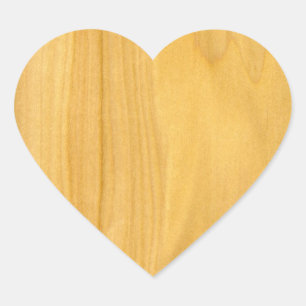 Echte Aspen Fineer Houtnerf Hart Sticker