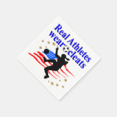 ECHTE ATLETEN DRAAG VOETBALONTWERP SERVETTEN (Hoek)
