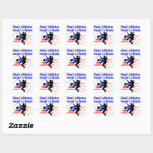 ECHTE ATLETEN DRAAG VOETBALONTWERP VIERKANTE STICKER (Vel)