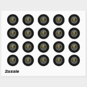 Echte atleten gooien plastic discgolf-statement ronde sticker (Vel)