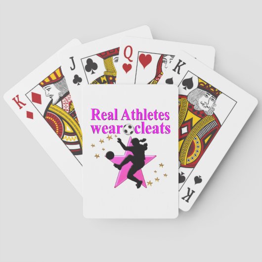 ECHTE ATLETEN SPELEN VOETBAL ONTWERP POKERKAARTEN (Achterkant)