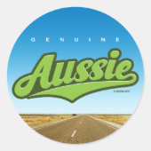 Echte Aussie - sticker (groen/outback) (Voorkant)