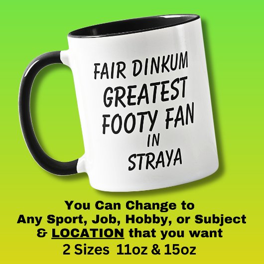 Echte Australische TOP VOETBAL FANAAT in Australië Mok