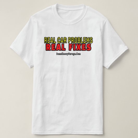 Echte Autobroblemen Echte Oplossingen T Shirt voor (Design voorkant)