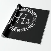 Echte auto's schuiven zichzelf niet aan het drijve cadeaupapier (Uitgerold)