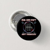 Echte auto's verschuiven zichzelf niet grappig aut ronde button 3,2 cm (Voorkant /achterkant)