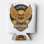 Echte badass bebaarde biker blikjeskoeler (Voorkant)