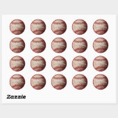 Echte Baseball Stickers met Aangepaste Woorden (Vel)